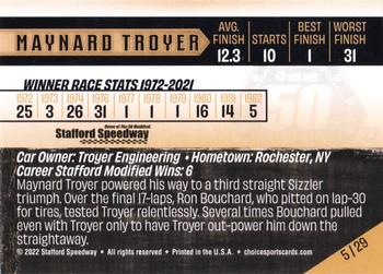 2022 Stafford Speedway 50th Anniversary Spring Sizzler #5 Maynard Troyer Back