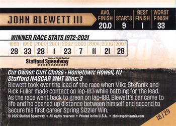 2022 Stafford Speedway 50th Anniversary Spring Sizzler #18 John Blewett III Back