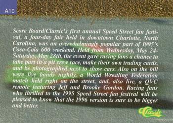 1995 Assets Speed Street #A10 Score Board Speed Street Back