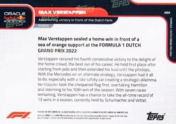 2022 Topps Now Formula 1 - Red #053 Max Verstappen Back