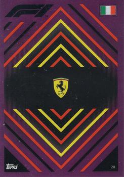 2022 Topps Turbo Attax F1 - Mirror Foil Pink #28 Scuderia Ferrari Logo Front