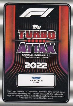 2022 Topps Turbo Attax F1 - Mirror Foil Pink #293 Esteban Ocon Back