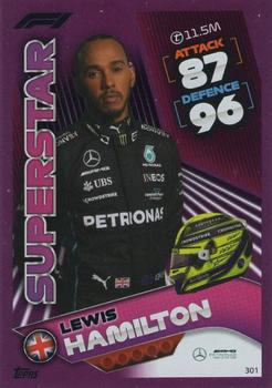2022 Topps Turbo Attax F1 - Mirror Foil Pink #301 Lewis Hamilton Front