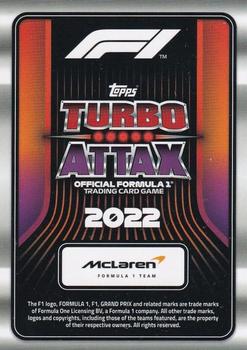 2022 Topps Turbo Attax F1 - Mirror Foil Pink #305 Lando Norris Back