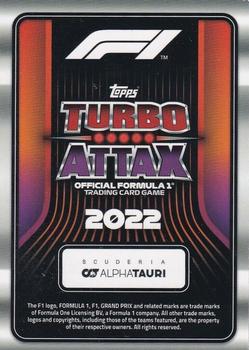 2022 Topps Turbo Attax F1 - Mirror Foil Pink #322 Pierre Gasly Back