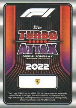 2022 Topps Turbo Attax F1 - Rainbow Foil Red #304 Charles Leclerc Back