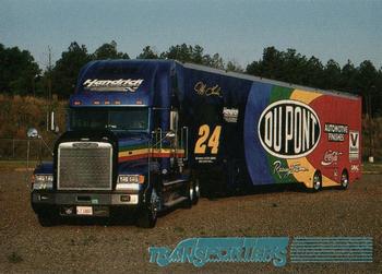 1995 Maxx Medallion - On The Road Again Blue #OTR2 Jeff Gordon's Transporter Front