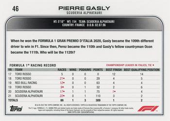 2022 Topps Formula 1 #46 Pierre Gasly Back