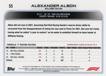 2022 Topps Formula 1 #55 Alexander Albon Back