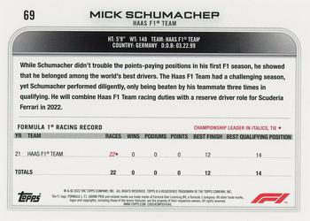2022 Topps Formula 1 #69 Mick Schumacher Back