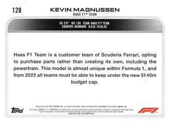 2022 Topps Formula 1 #128 Kevin Magnussen Back