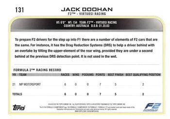 2022 Topps Formula 1 #131 Jack Doohan Back