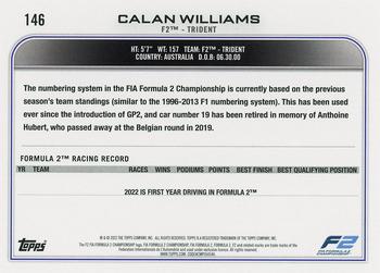 2022 Topps Formula 1 #146 Calan Williams Back