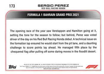 2022 Topps Formula 1 #173 Sergio Perez Back
