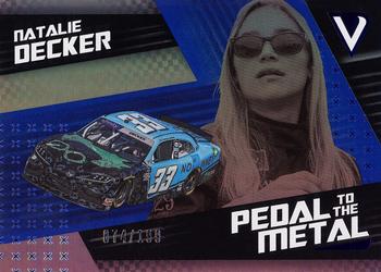 2022 Panini Chronicles - Pedal to the Metal Blue #13 Natalie Decker Front