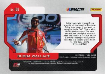 2022 Panini Prizm #100 Bubba Wallace Back