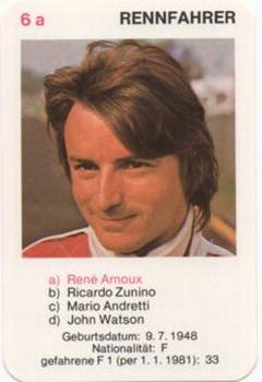 1981 Piatnik Supertrumpf Rennfahrer Quartett No.4230 #6 a Rene Arnoux Front