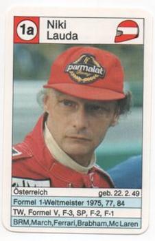 1986 Carlit Rennfahrer Coureurs Automobiles Quartett No.5325 #1a Niki Lauda Front