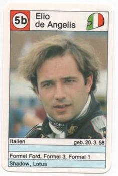 1986 Carlit Rennfahrer Coureurs Automobiles Quartett No.5325 #5b Elio De Angelis Front