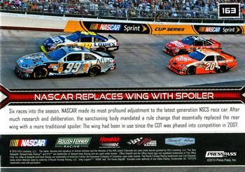 2011 Press Pass #163 NASCAR replaces wing with spoiler Back