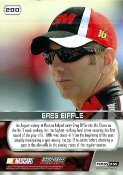 2011 Press Pass #200 Greg Biffle  Back