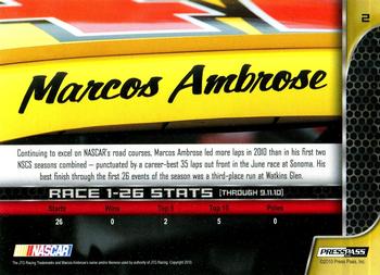 2011 Press Pass #2 Marcos Ambrose  Back
