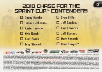 2011 Press Pass #0 2010 Chase Contenders Back