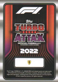 2022 Topps Turbo Attax F1 - Rainbow Foil Red Indian #332 Charles Leclerc Back