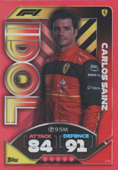 2022 Topps Turbo Attax F1 - Rainbow Foil Red Indian #339 Carlos Sainz Front
