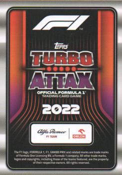 2022 Topps Turbo Attax F1 - Rainbow Foil Red Indian #351 Valtteri Bottas Back