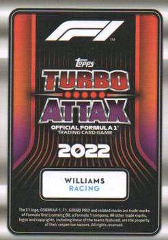 2022 Topps Turbo Attax F1 - Rainbow Foil Red Indian #359 Alex Albon Back