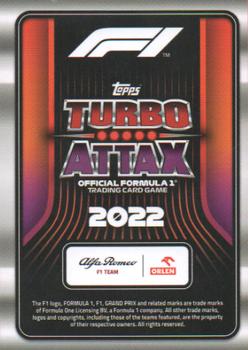 2022 Topps Turbo Attax F1 - Rainbow Foil Red Indian #360 Zhou Guanyu Back