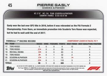 2022 Topps Chrome Formula 1 #45 Pierre Gasly Back