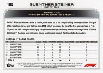 2022 Topps Chrome Formula 1 #108 Guenther Steiner Back