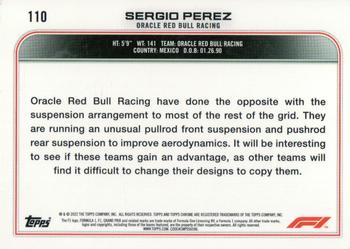 2022 Topps Chrome Formula 1 #110 Sergio Perez Back
