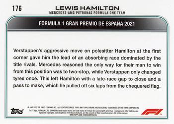 2022 Topps Chrome Formula 1 #176 Lewis Hamilton Back