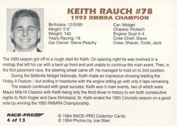 1993 Race-Pro Championship Series #4 Keith Rauch Back