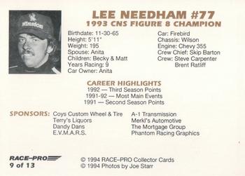 1993 Race-Pro Championship Series #9 Lee Needham Back