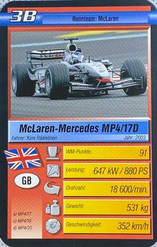 2006 Super Trumpf Ravensburger Pole Position #3B McLaren-Mercedes MP4/17D Front
