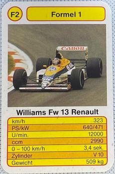 1990 Top Ass Formel 1 #F2 Williams Fw 13 Renault Front