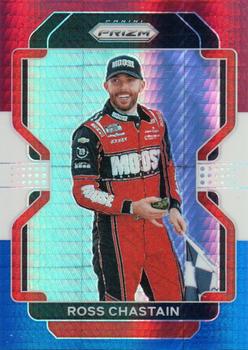 2022 Panini Prizm - Hyper Prizm Red White and Blue #28 Ross Chastain Front