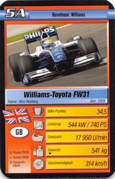 2010 Super Trumpf - Ravensburger Pole Position #5A 2009 Williams-Toyota FW31 Front
