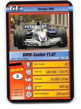 2010 Super Trumpf - Ravensburger Pole Position #6C 2007 BMW-Sauber F1.07 Front