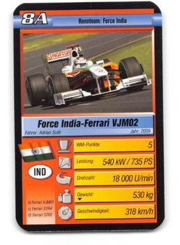 2010 Super Trumpf - Ravensburger Pole Position #8A 2009 Force India-Ferrari VJM02 Front