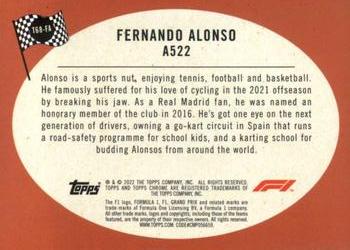 2022 Topps Chrome Formula 1 - 1968 Topps Hot Rods #T68-FA Fernando Alonso Back