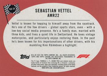 2022 Topps Chrome Formula 1 - 1968 Topps Hot Rods #T68-SV Sebastian Vettel Back