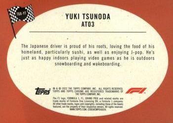 2022 Topps Chrome Formula 1 - 1968 Topps Hot Rods #T68-YT Yuki Tsunoda Back