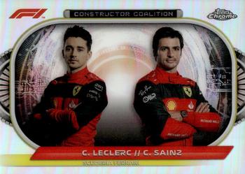 2022 Topps Chrome Formula 1 - Constructors Coalition #CC-SF Charles Leclerc / Carlos Sainz Front