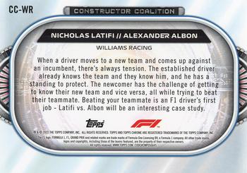 2022 Topps Chrome Formula 1 - Constructors Coalition #CC-WR Nicholas Latifi / Alexander Albon Back