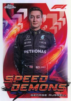 2022 Topps Chrome Formula 1 - Speed Demons #SD-GR George Russell Front